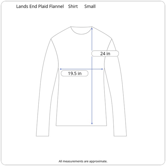 SOLD Lands End Red Tartan Plaid Flannel Ruffle Shirt - Picture 8 of 8